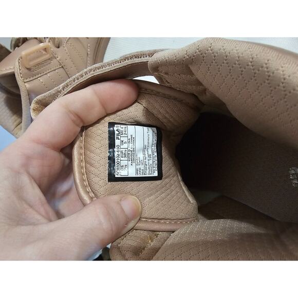 Fila Vulc 13 Sneakers High Tops Women's Size 7.5 Metallic Rose Gold Pink Shoes - Picture 4 of 5